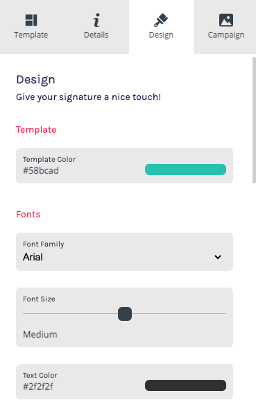 Email signature design templates